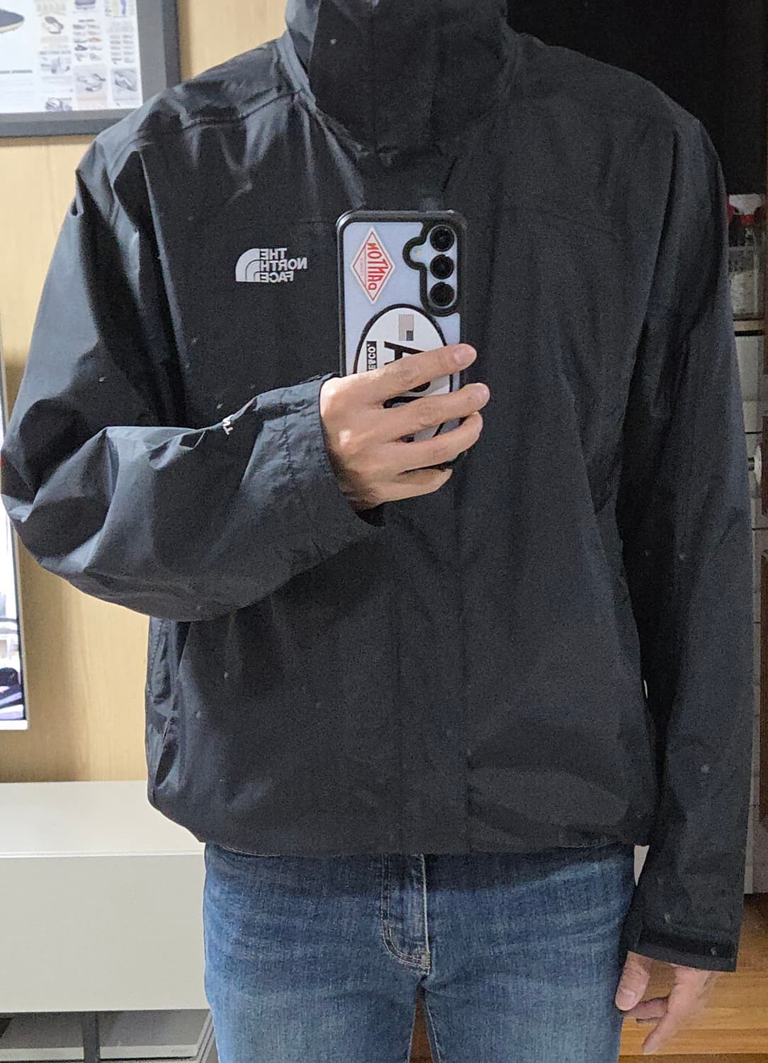 (착샷) 노스페이스 바람막이 하이벤트 자켓 블랙  상품이미지9