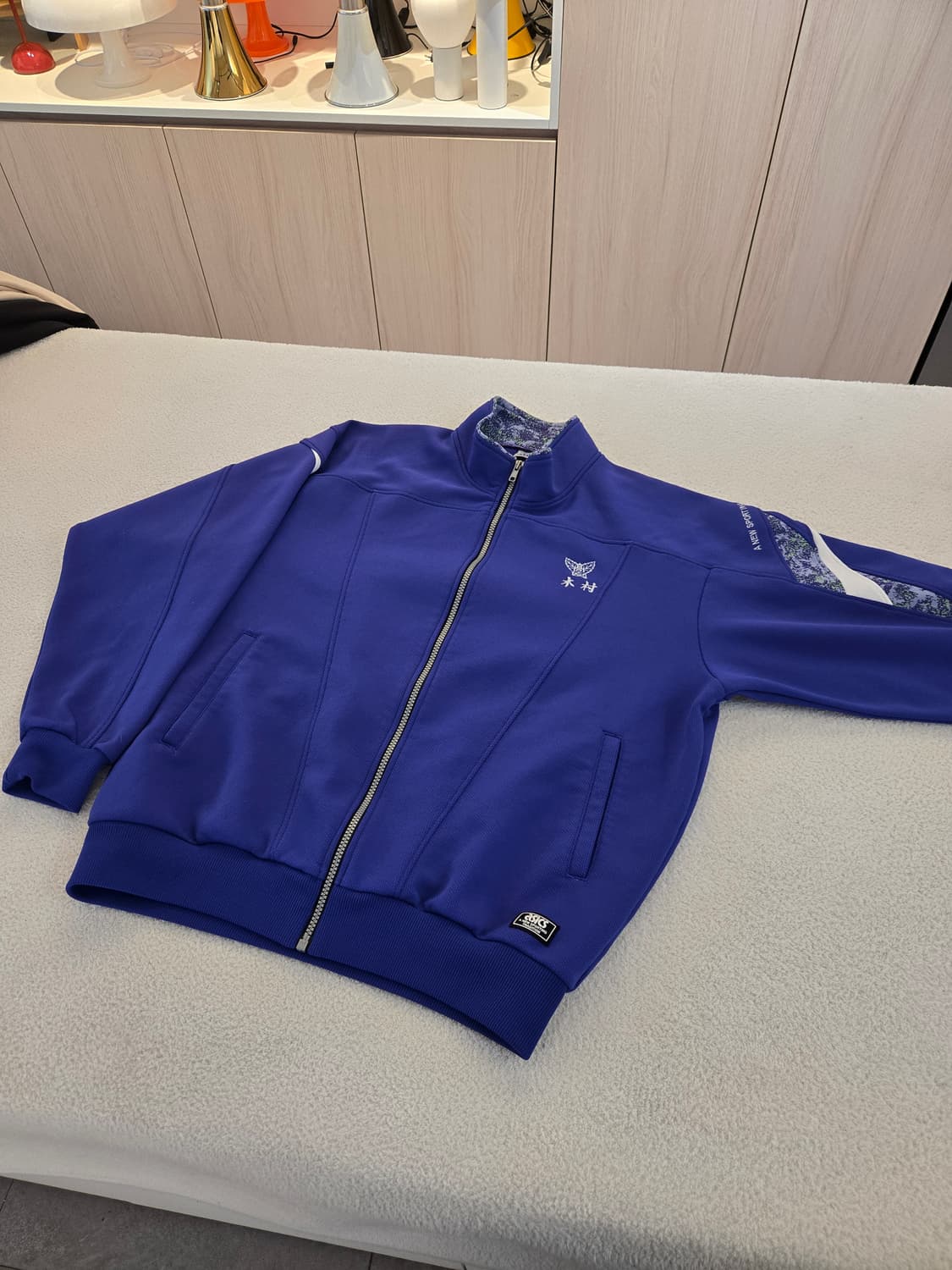 아식스 일본빈티지 고등학교 기무라 퍼플 트랙 자켓 상품이미지1