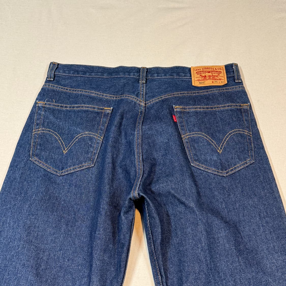36inch) 리바이스 505 레귤러 핏 진청 데님 청바지 상품이미지2