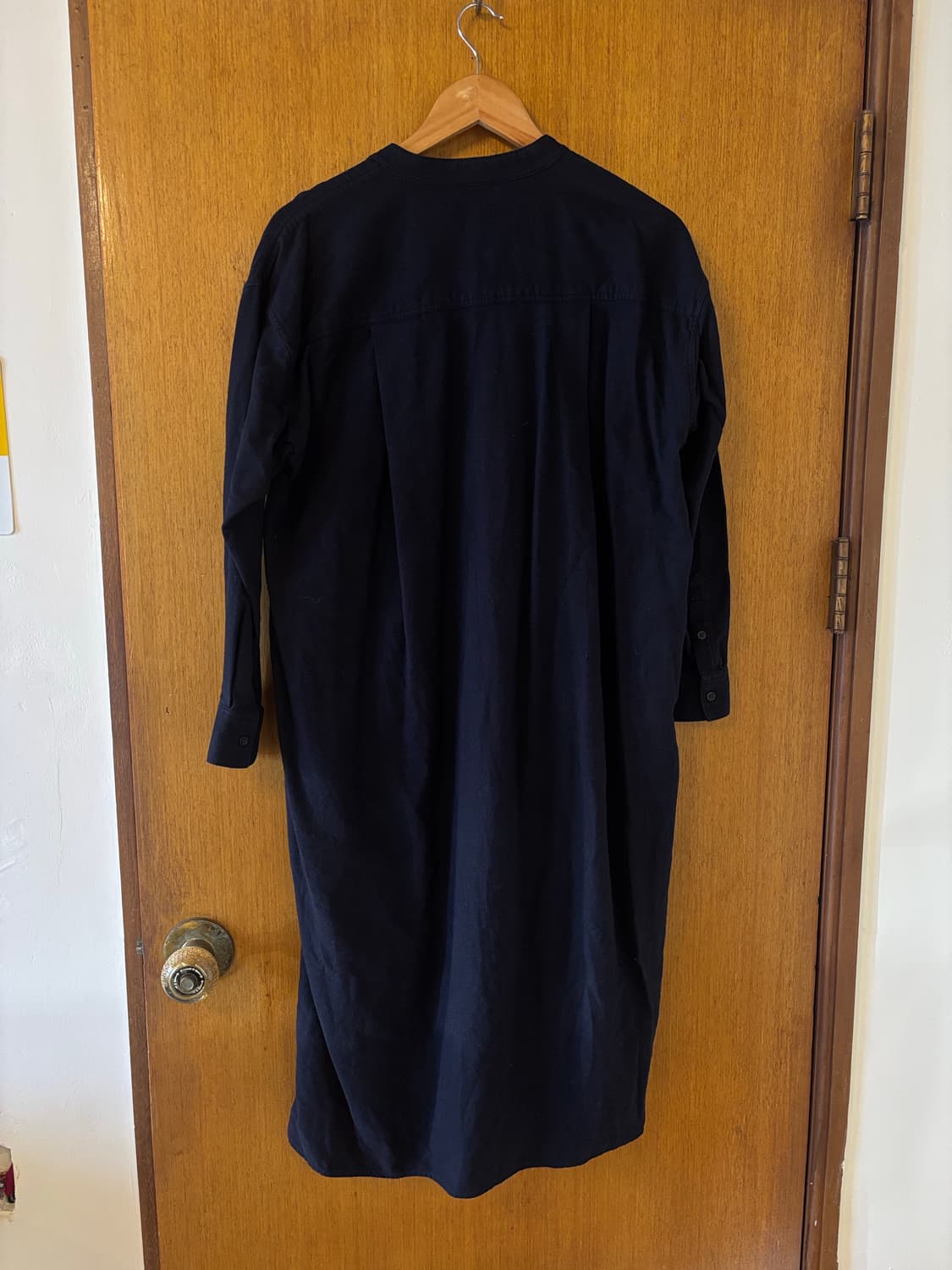무인양품 셔츠형 롱 원피스 XS-S 네이비 상품이미지4