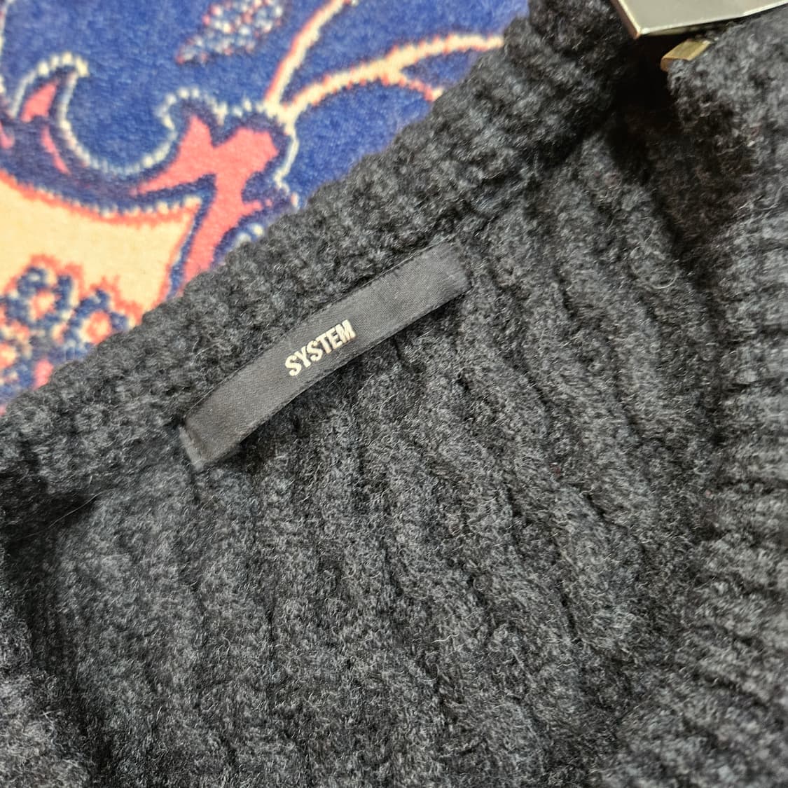 시스템(System) 알파카 양모 혼방 스트라이프 숄 스트렙 니트 상품이미지4