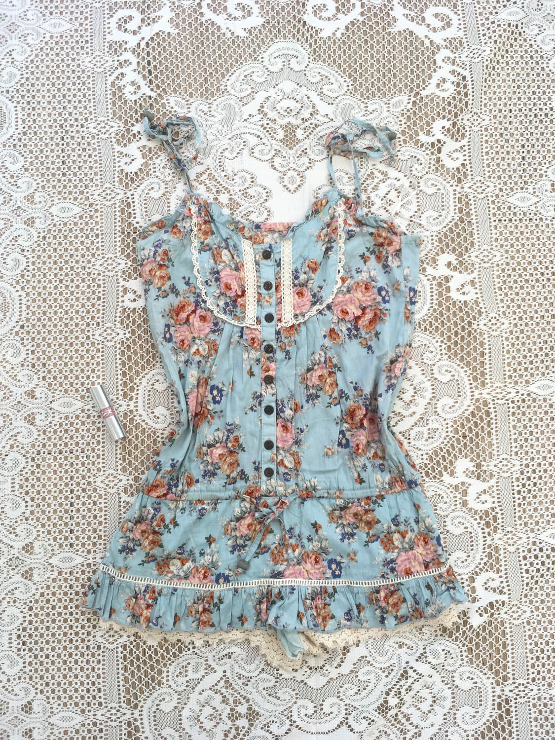 jpn vintage antique floral lace jumpsuit 상품이미지4