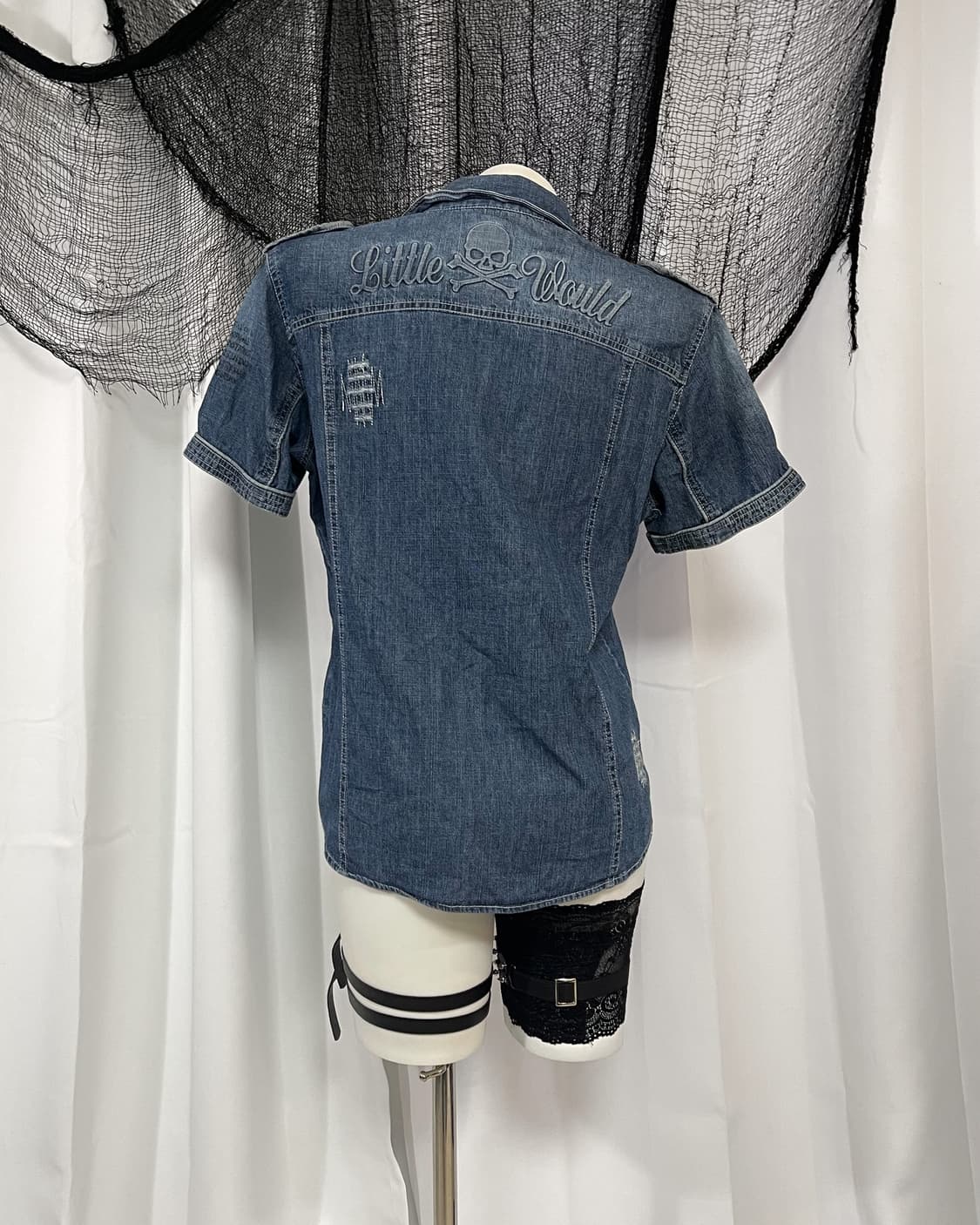 denim skull shirt 상품이미지1
