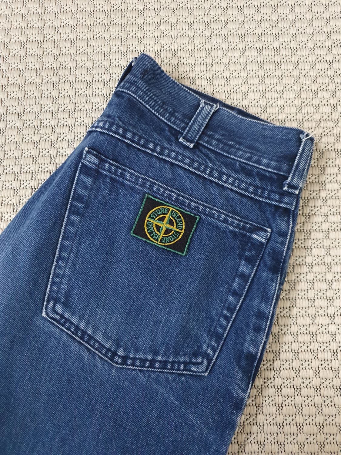 90s 스톤 아일랜드 그린 엣지 데님 진 상품이미지1