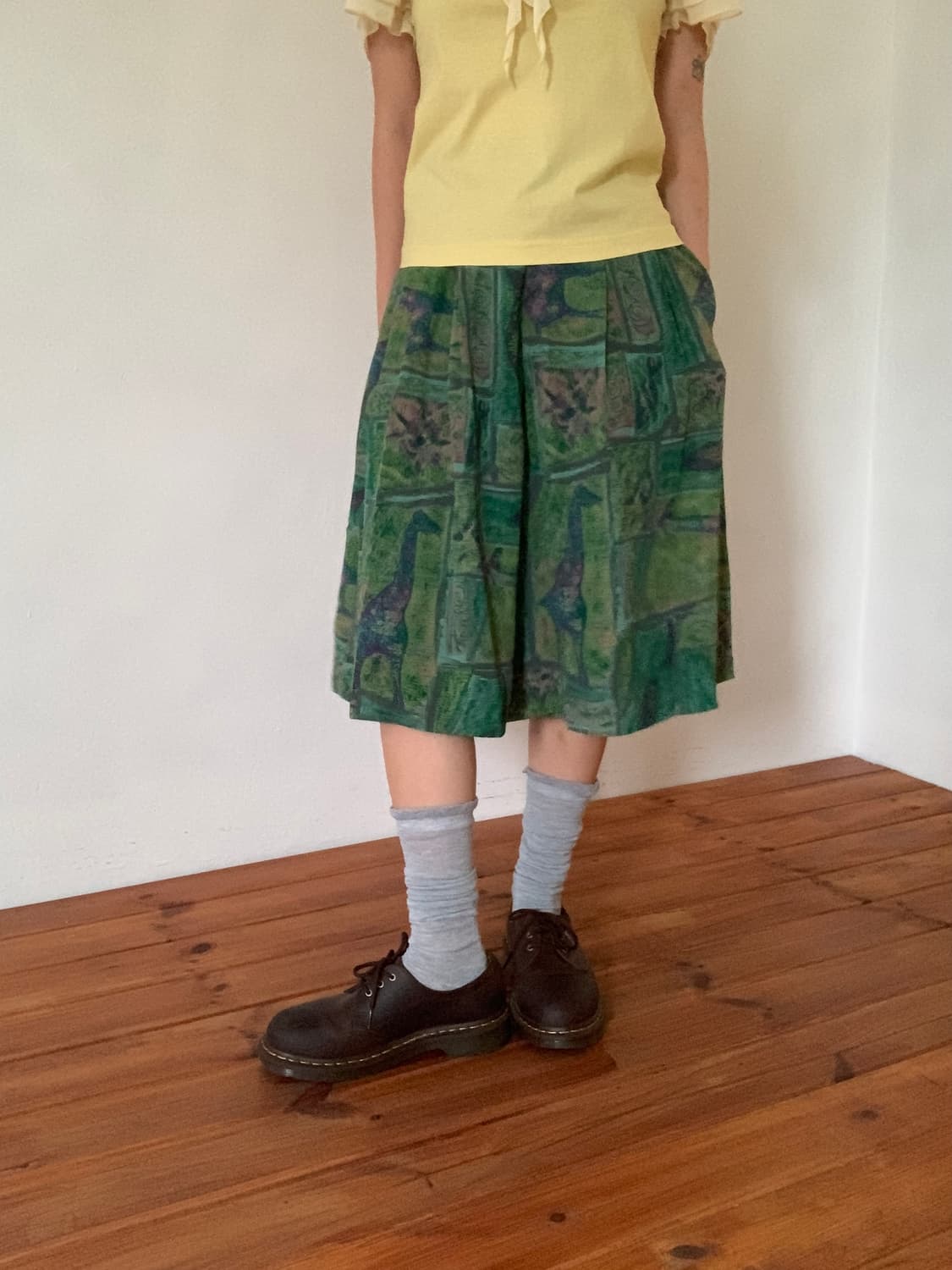 Pattern Wide Bermuda Pants 상품이미지3