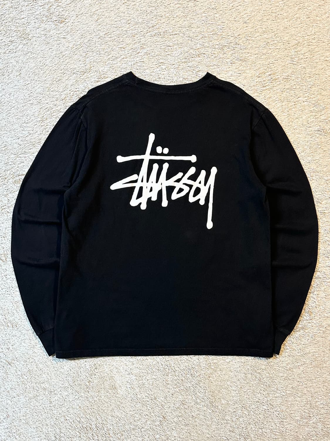 스투시 STUSSY 베이직 로고 롱슬리브 긴팔 블랙 상품이미지1