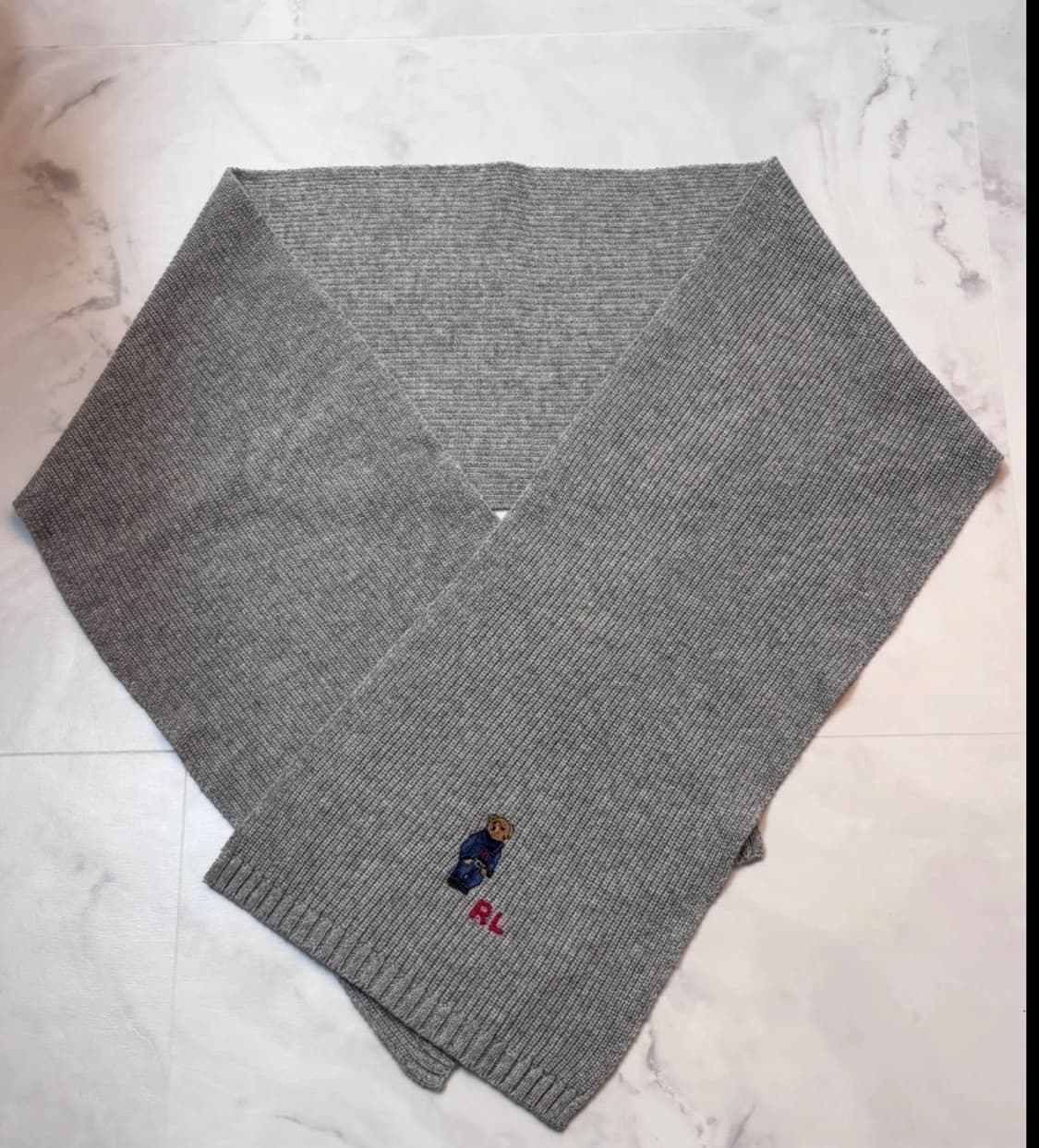 폴로 랄프로렌 곰돌이 머플러 회색 상품이미지2