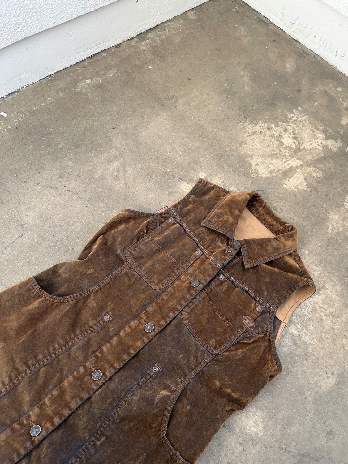 Diesel 디젤 로고 벨벳 베스트  상품이미지4