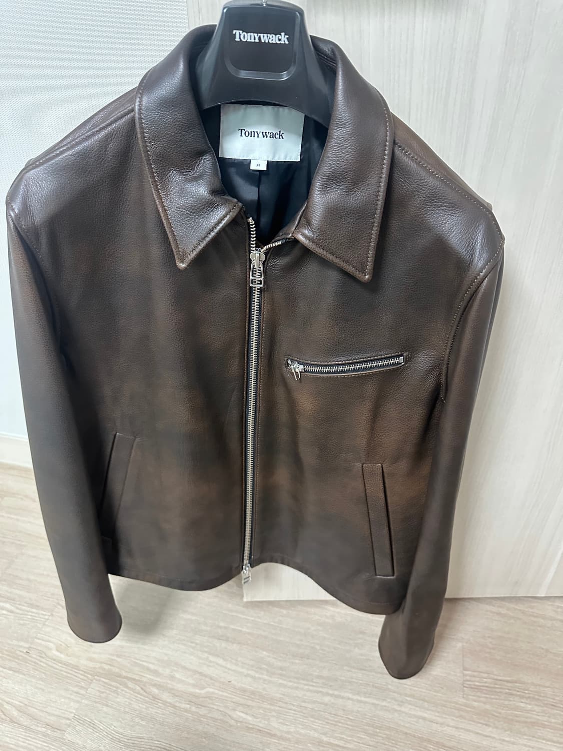 토니웩 레더 자켓 다크브라운  xl 사이즈 상품이미지2