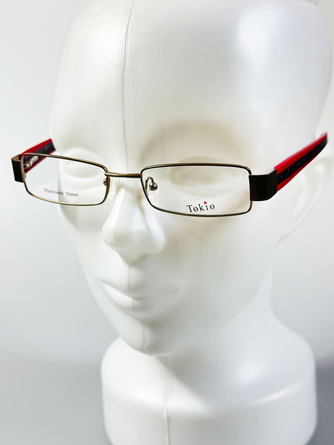 90s TOKIO 브라운 메탈 슬림 스퀘어 빈티지 안경 상품이미지9