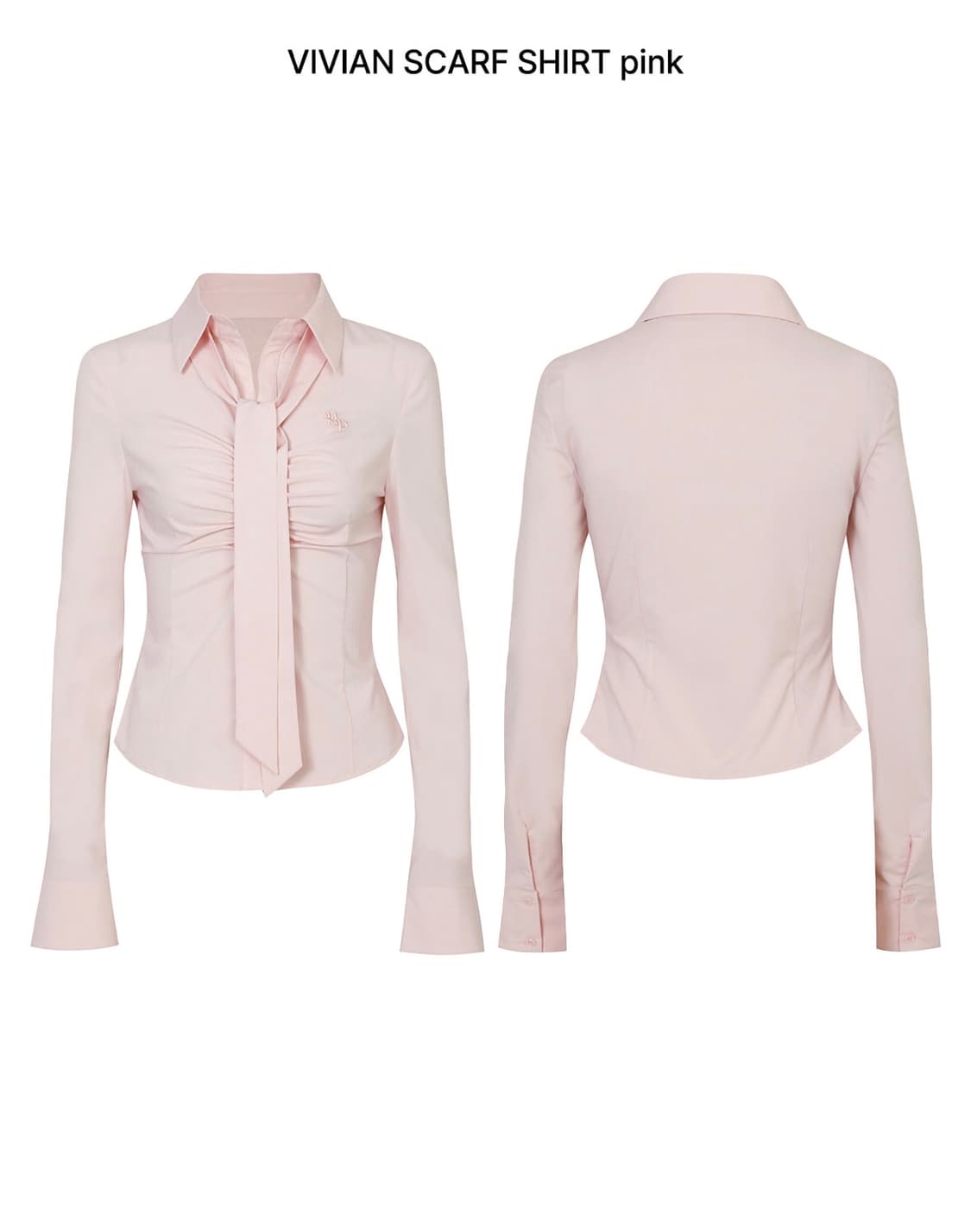페인오어플레져 비비안 스카프 셔츠 핑크 상품이미지1
