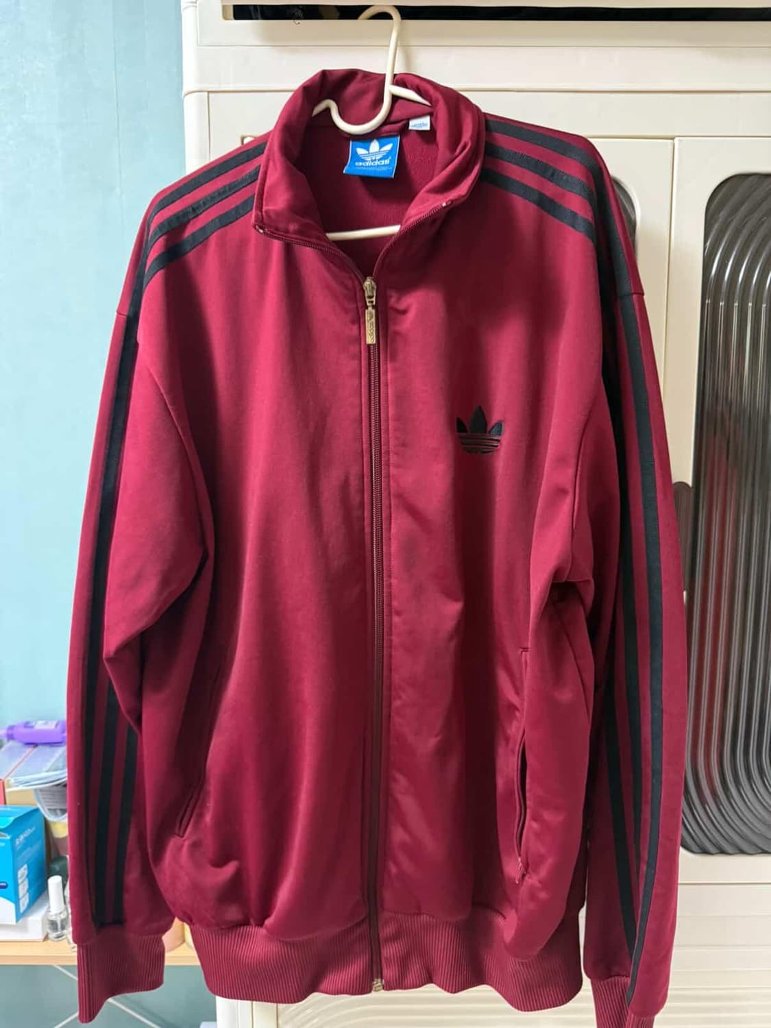 아디다스 파이어버드 버건디블랙 트랙탑 져지 사이즈110 상품이미지2