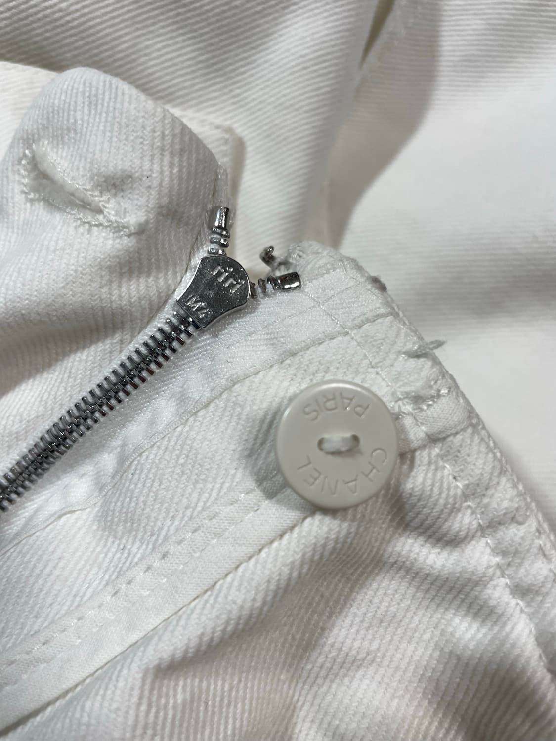 샤넬 01ss 화이트 데님 팬츠 상품이미지7