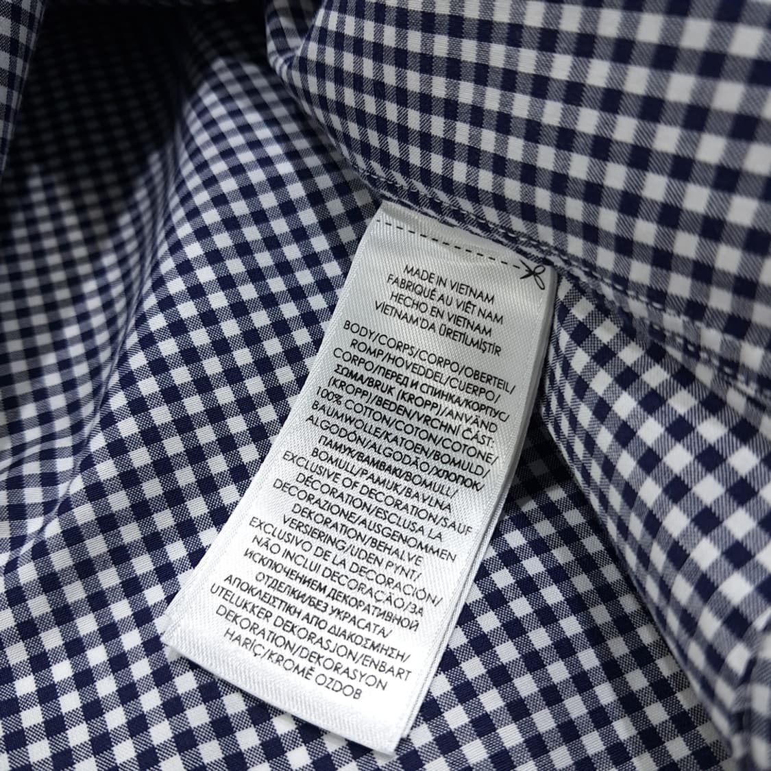 CL897 M 폴로 모던 마이크로체크 네이비 셔츠 남방 상품이미지5