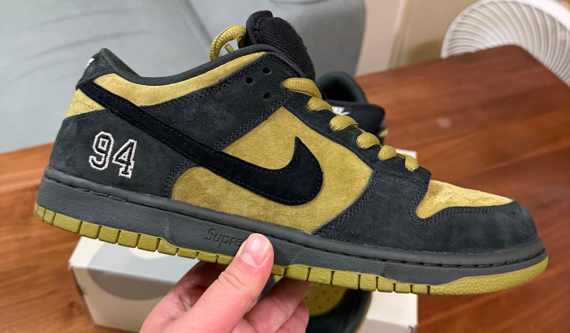 (295)나이키x슈프림 SB 덩크 로우 캠퍼 그린 상품이미지5