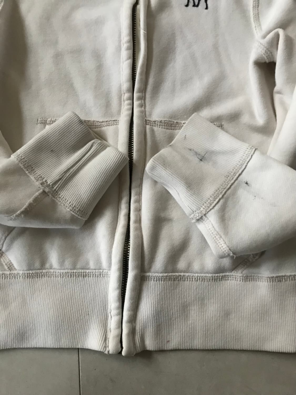 아베크롬비 아이보리 스티치 후드집업 상품이미지9