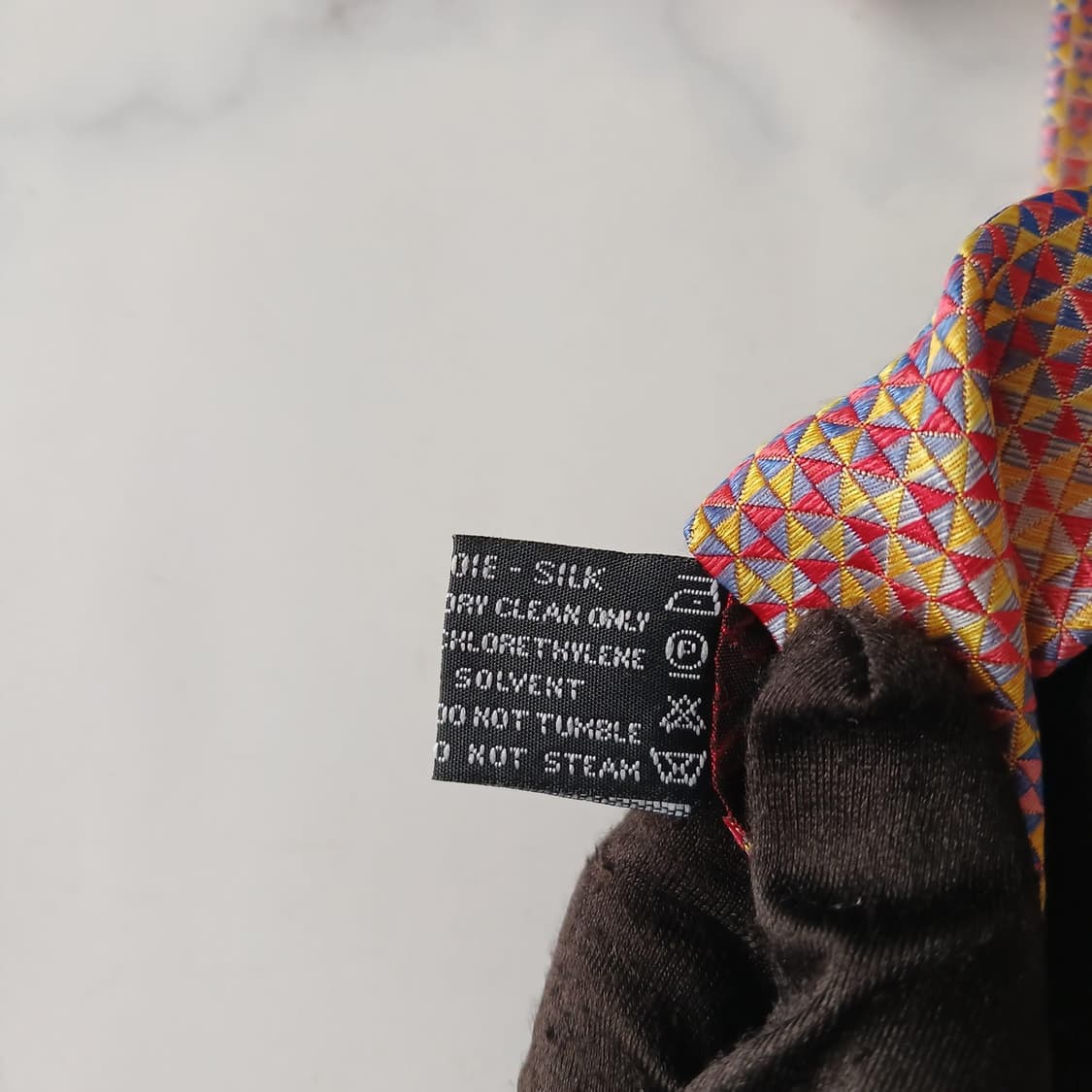 미쏘니 실크 믹스 기하 패턴 넥타이 9.4cm A+등급 A19741 상품이미지10