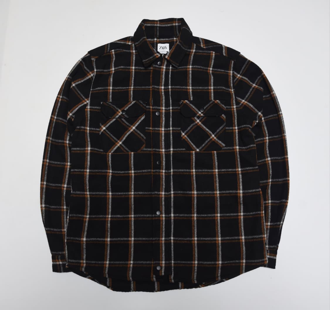 자라 남성 체크 셔츠 자켓 M 상품이미지1