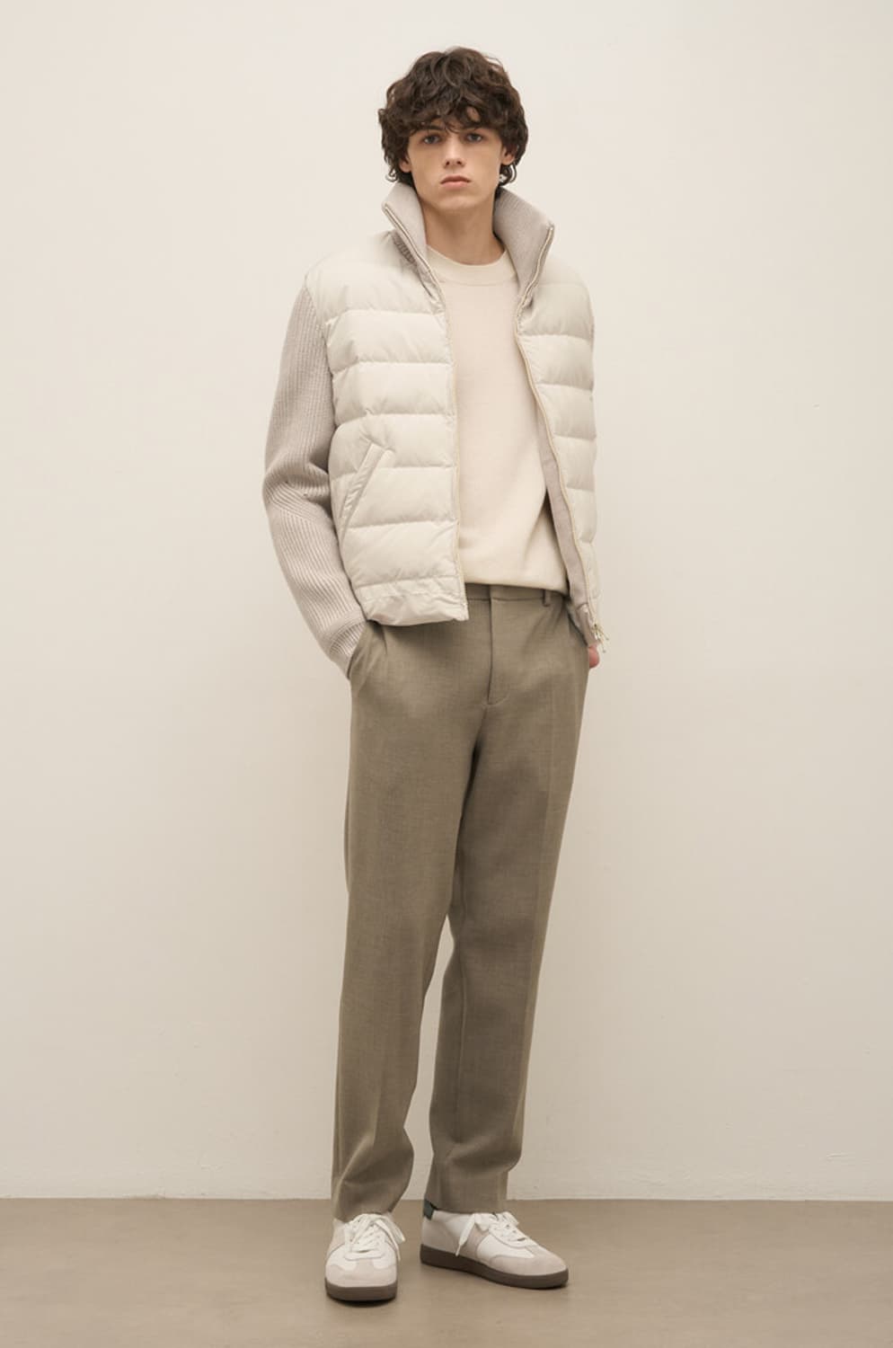 <새상품>시스템옴므 23FW 하이넥 구스 니트 패딩 100 상품이미지1