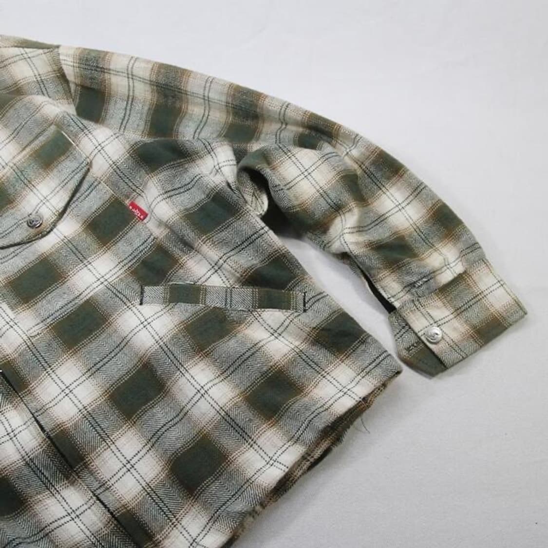 (착용컷) BLOND 플란넬 체크 자켓 (100) 상품이미지8