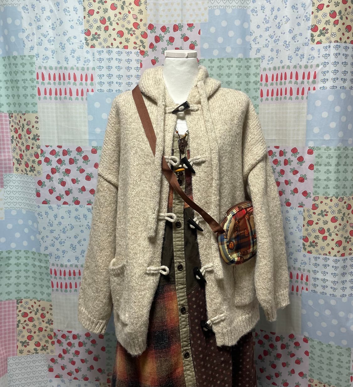 모리걸 체크원피스 세트 상품이미지2