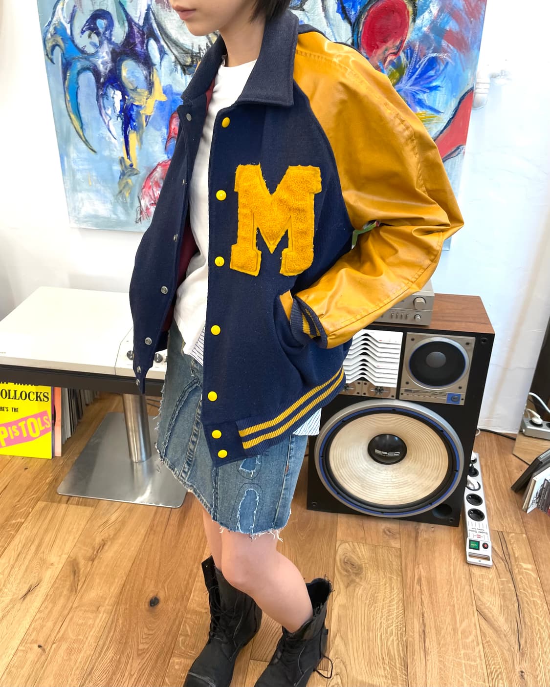 [L] 70s 빈티지 바시티 자켓 상품이미지1