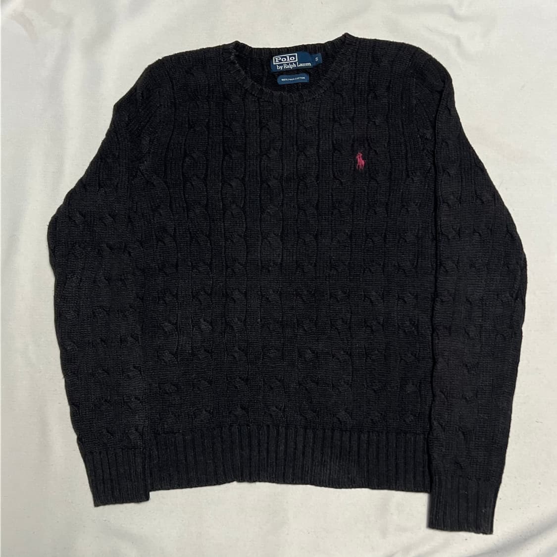S 폴로랄프로렌 챠콜 케이블 니트 상품이미지2