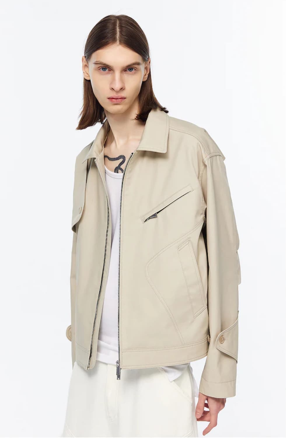 [새상품]CROPPED TRENCH JACKET (IVORY) 상품이미지2