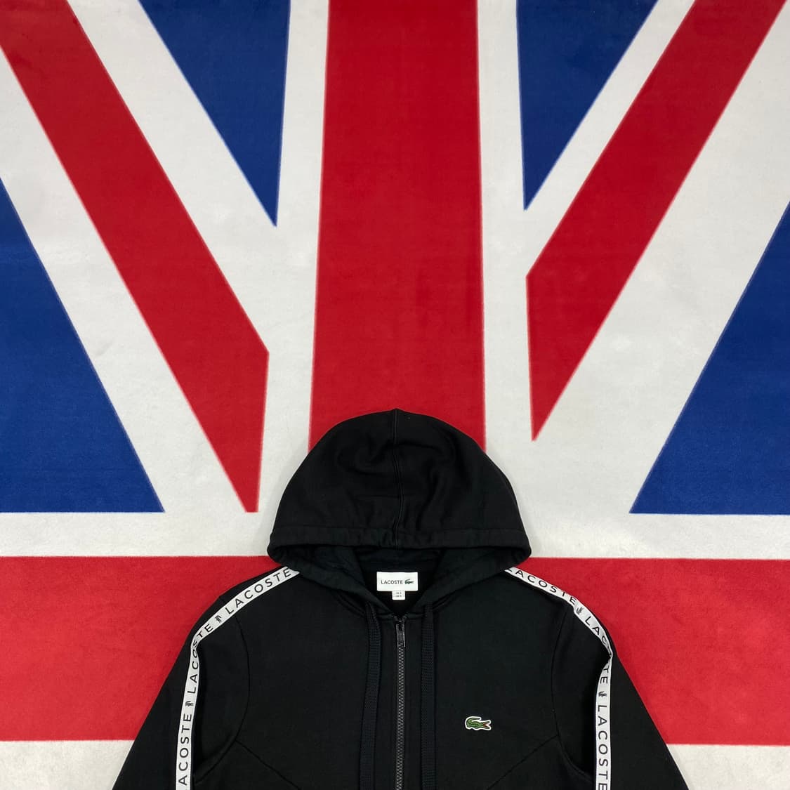 라코스테 사이드라인 후드집업 S 실측 M  상품이미지2
