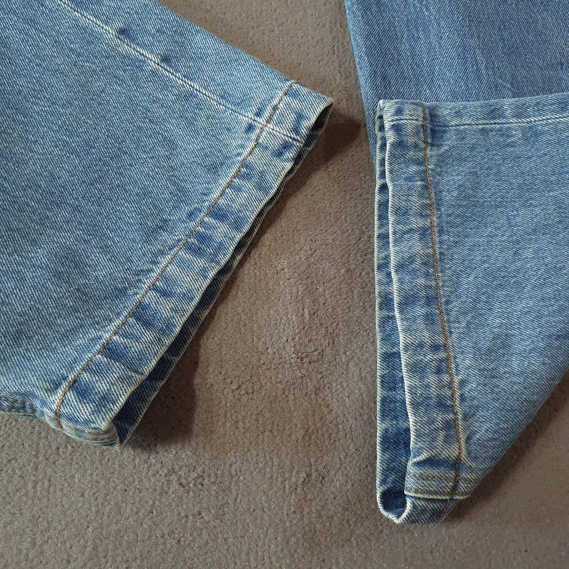 셔터 투턱 와이드 데님 팬츠 L 라이트블루 상품이미지7