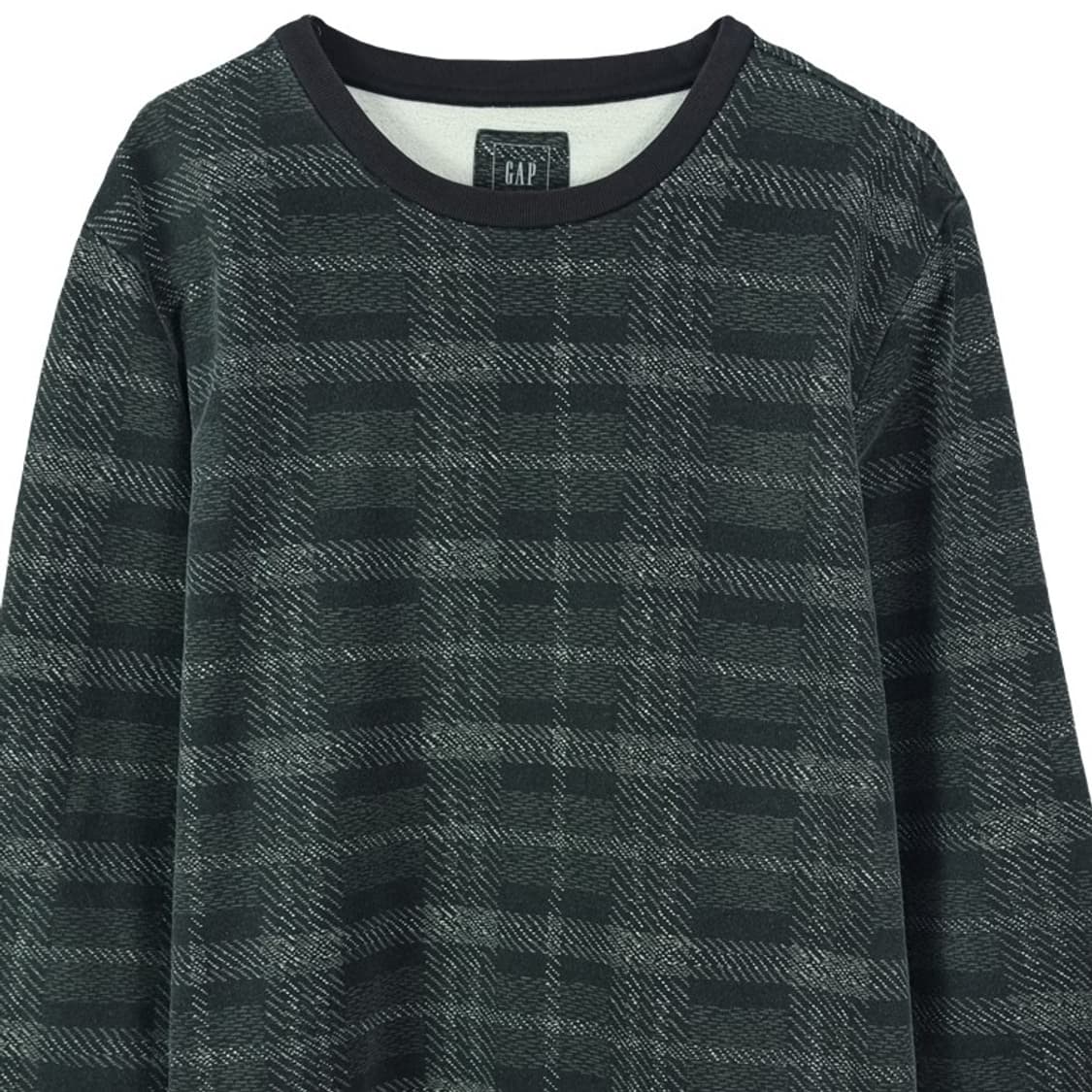 [갭] 체크 패턴 기모 맨투맨 M18657 상품이미지4