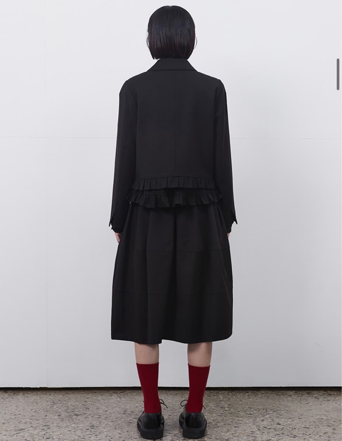 오헤시오 라운드 프릴 자켓, 블랙 상품이미지3