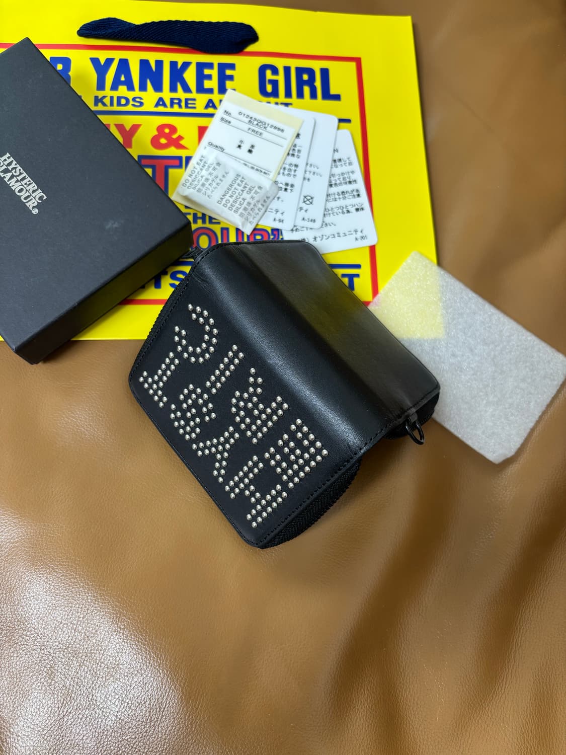 히스테릭글래머 스터드 라운드 월렛 지갑 블랙 상품이미지7