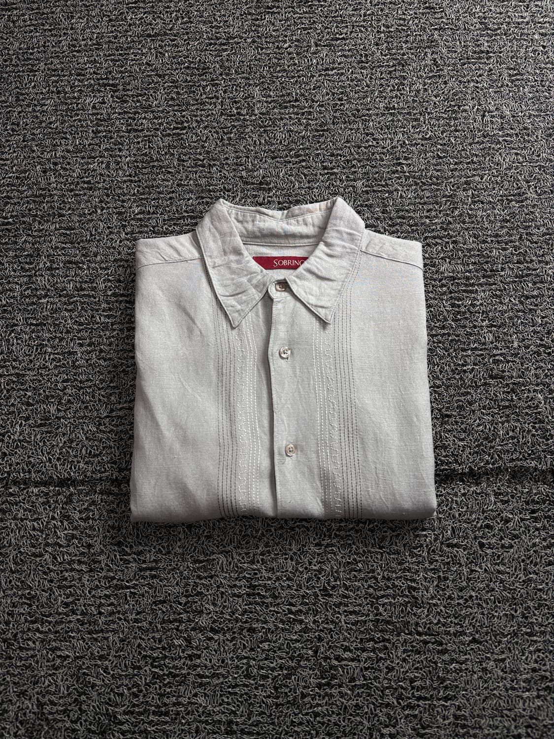SOBRINO 아카이브 린넨 쿠바 패턴 셔츠 3984 상품이미지1