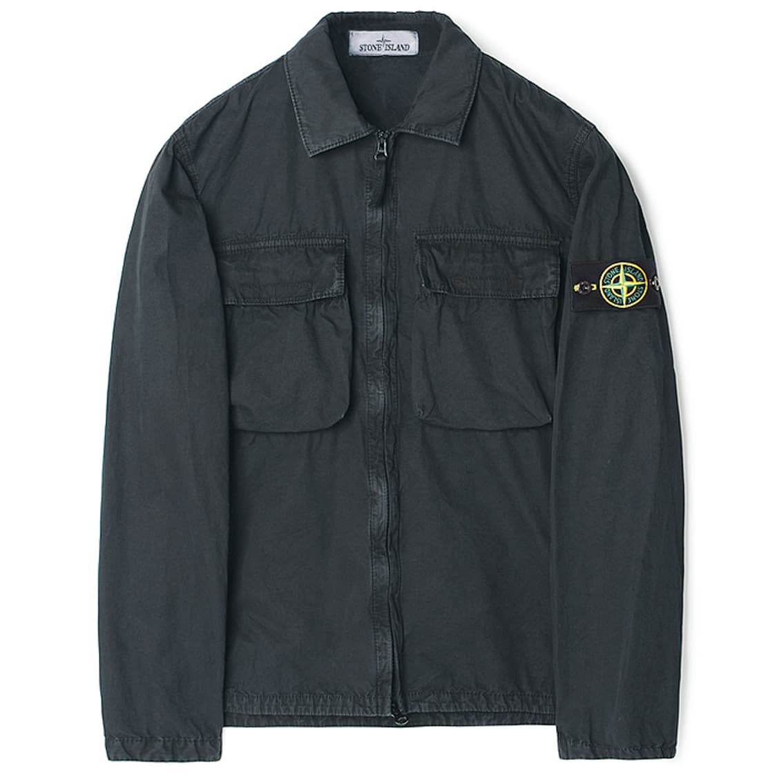 22ss 스톤 아일랜드 올드이펙트 오버셔츠 스틸 그레이 L 상품이미지1