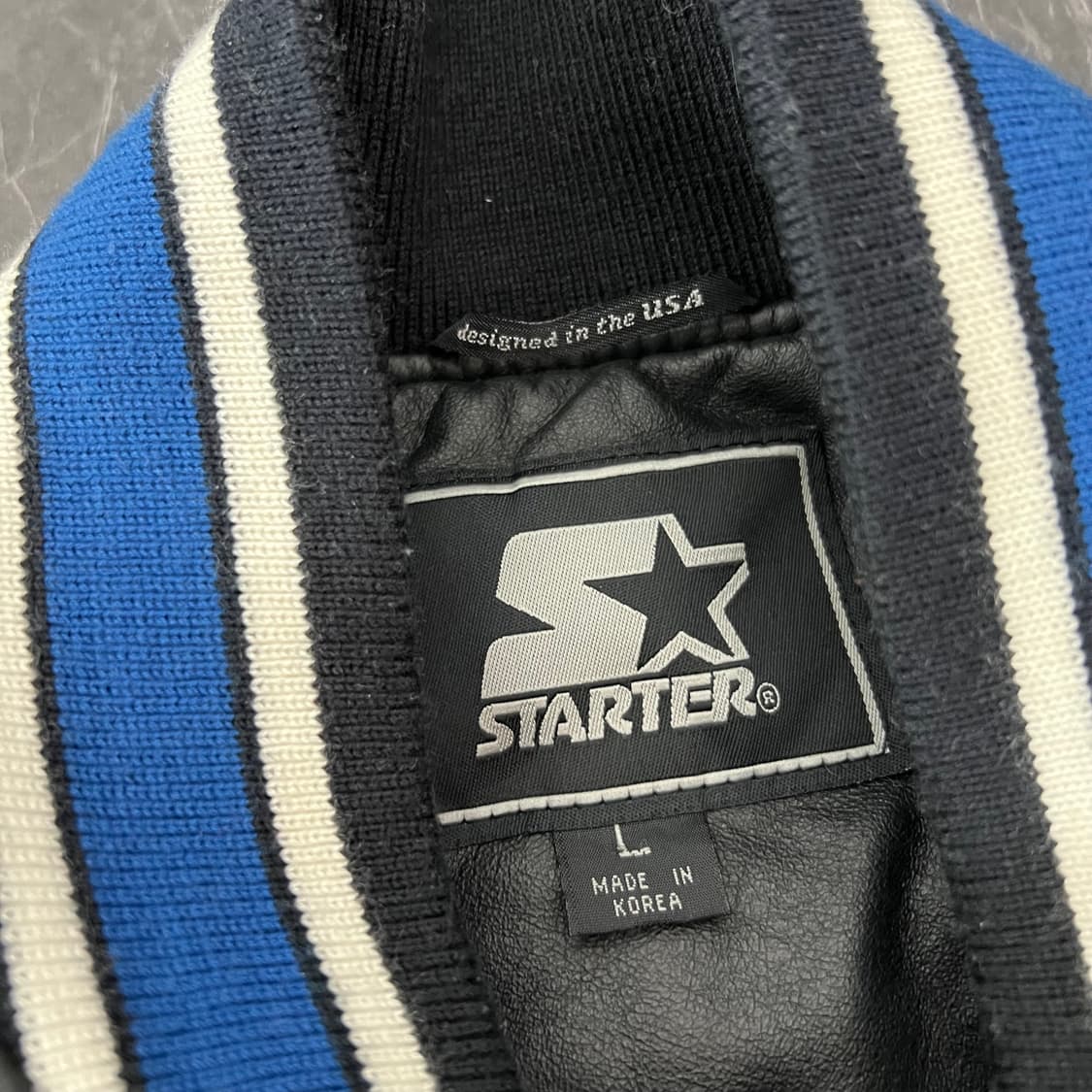 스타터 아카이브 디트로이트 라이언즈 카우레더 바시티 자켓 상품이미지4