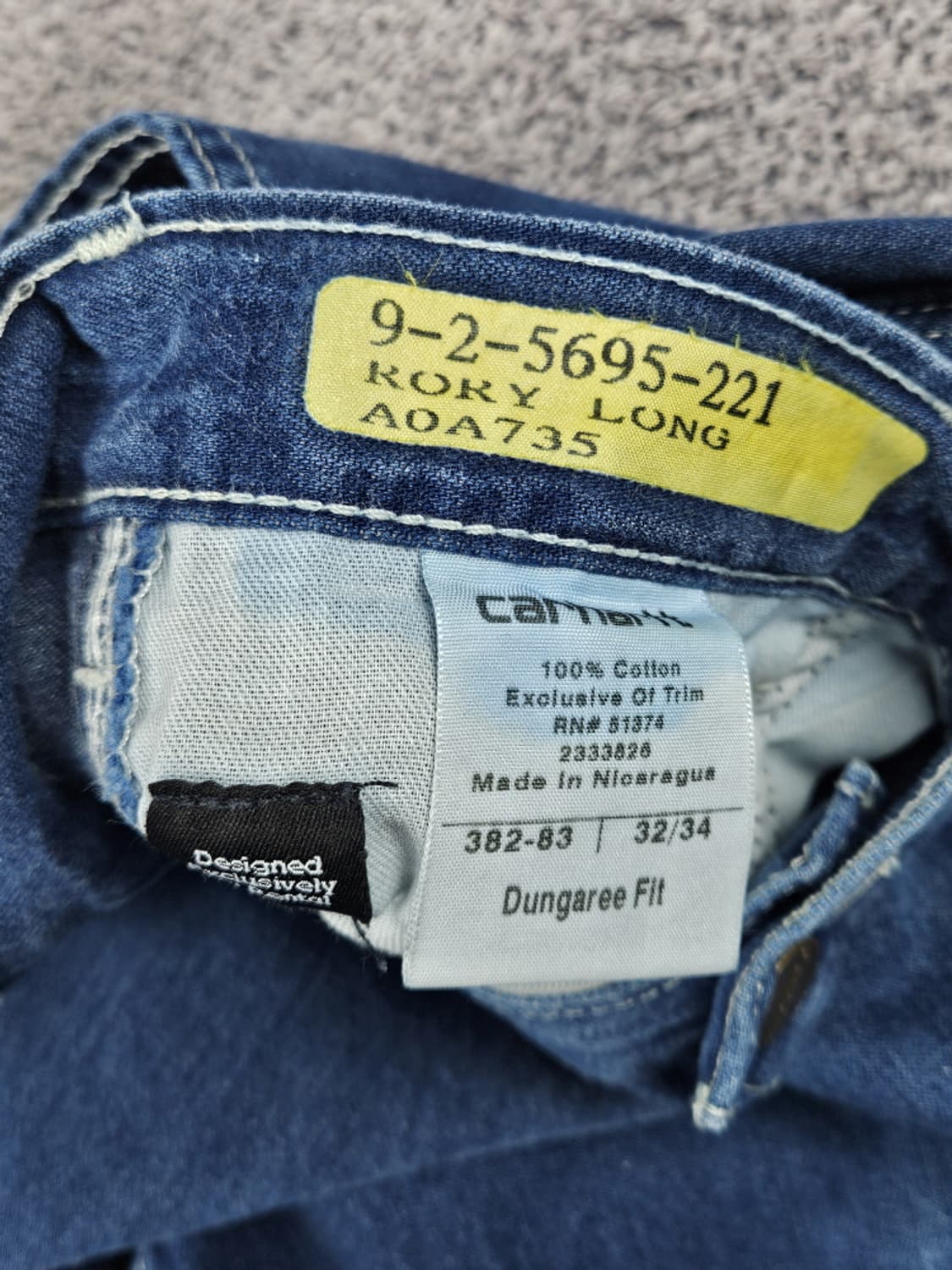 칼하트 데님 카펜터 워크 팬츠 ( 32 X 34 ) / 10062 상품이미지7