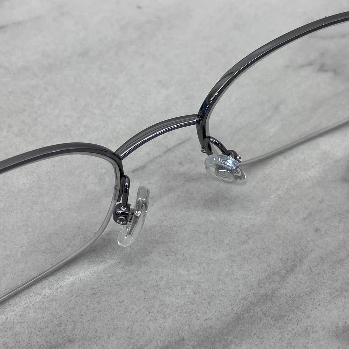 C78 ACSODOS 실버 소프트 스퀘어 반무테 메탈 안경 상품이미지4