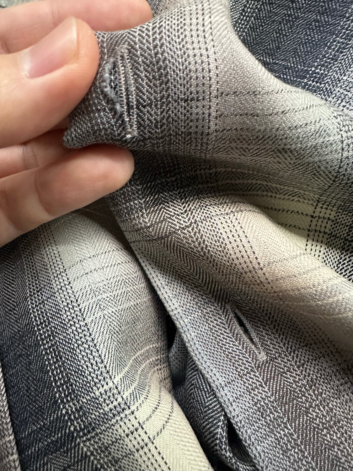 [4]24AW 오라리 슈퍼 라이트 울 체크 셔츠 베이지 블루 체크 상품이미지8