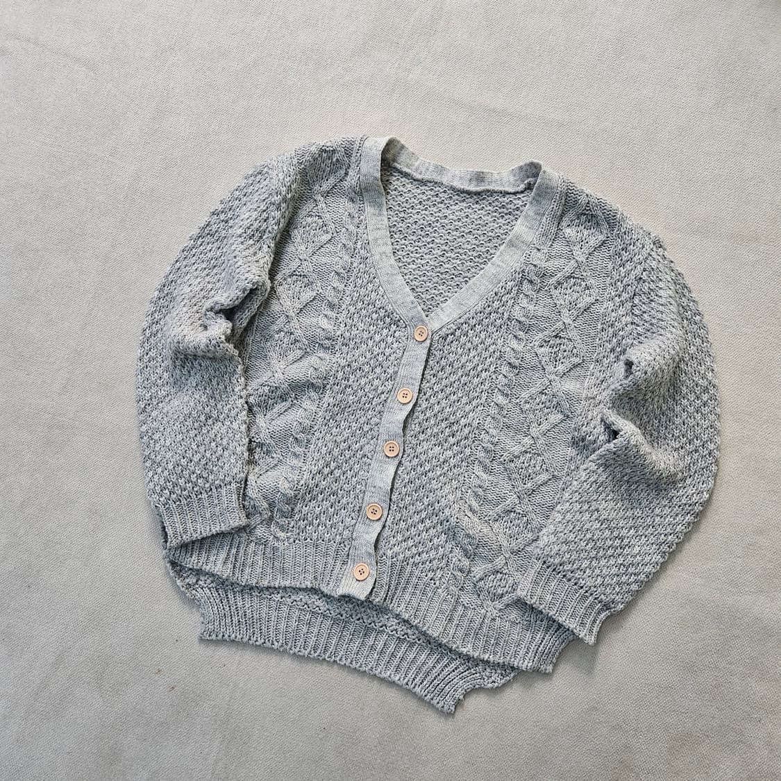 실측확인 빈티지 여성 케이블 니트 가디건 0407Y 상품이미지1