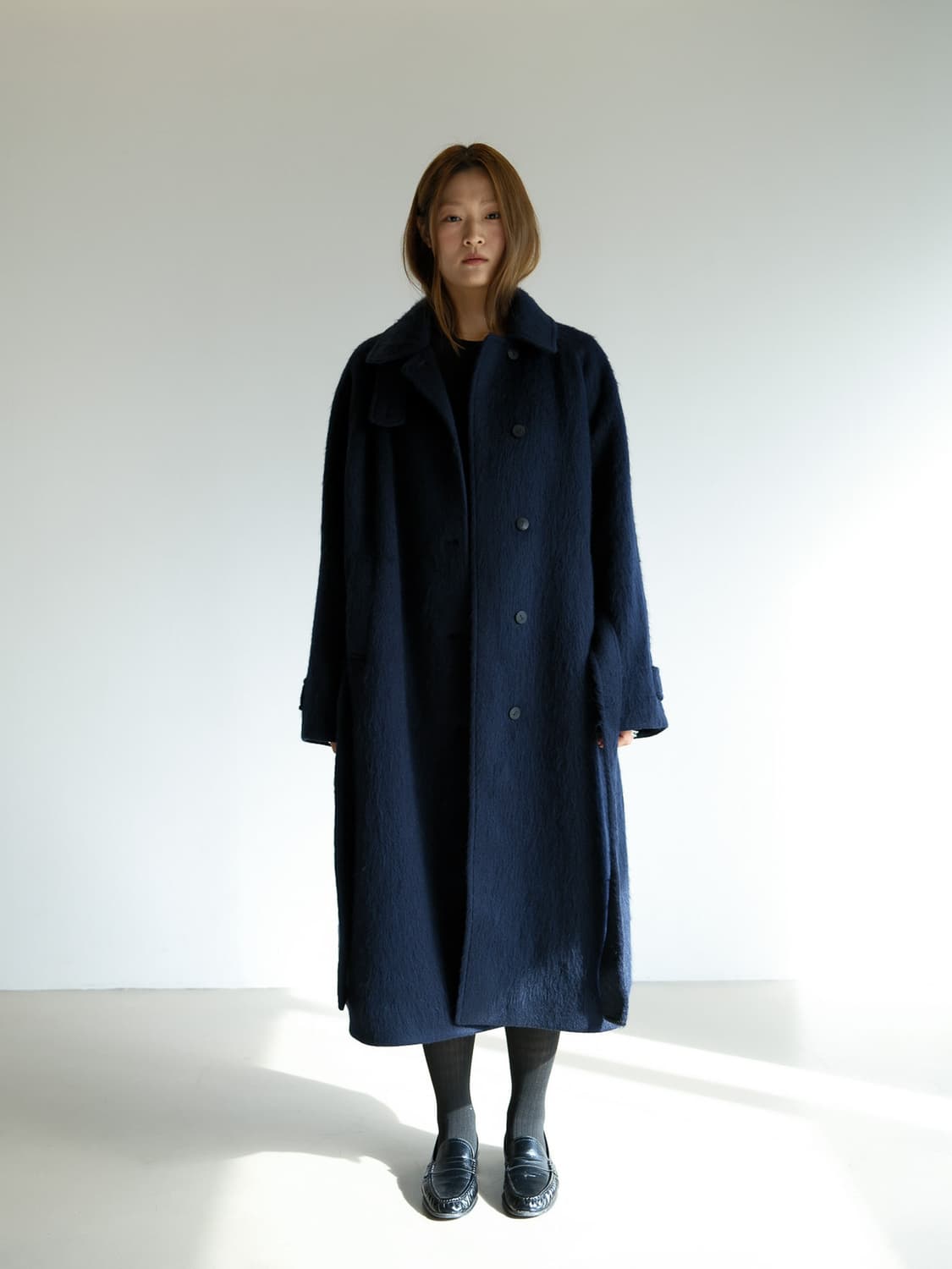 Taey 태이 코트 overfit alpaca coat (navy) 상품이미지3