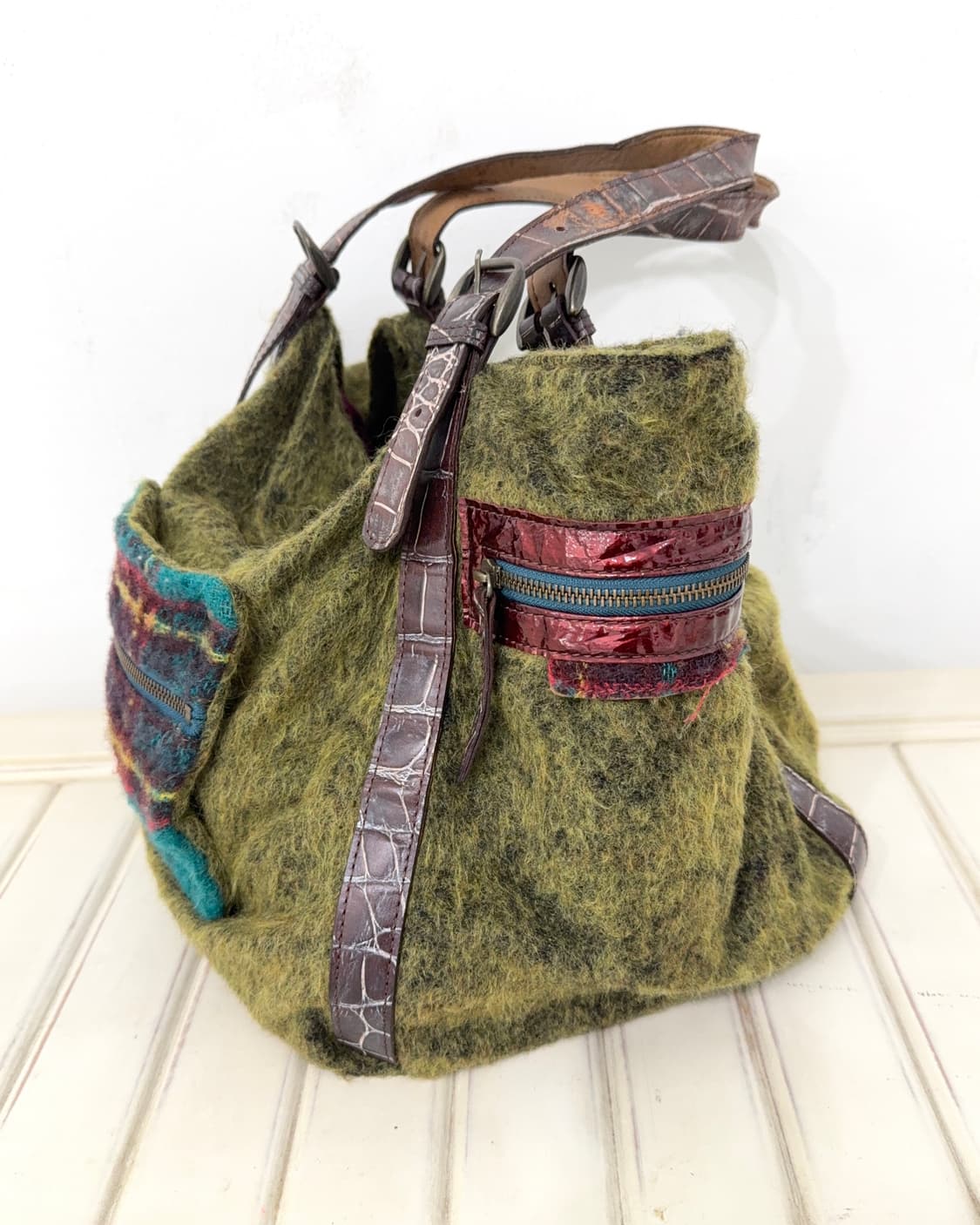 Bohemian Felt Patchwork Tote Bag 상품이미지6