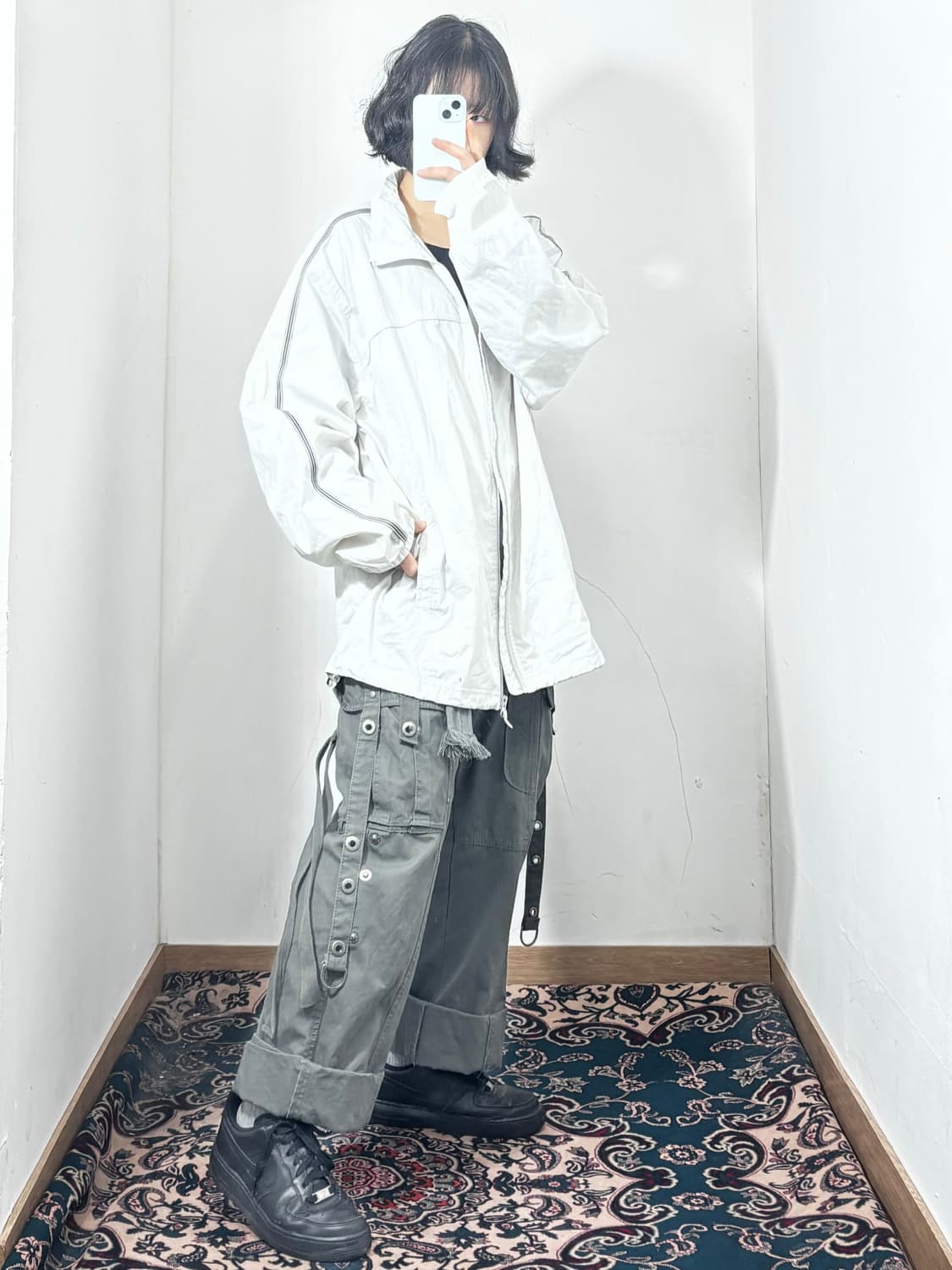 챔피온 화이트 바람막이  상품이미지1