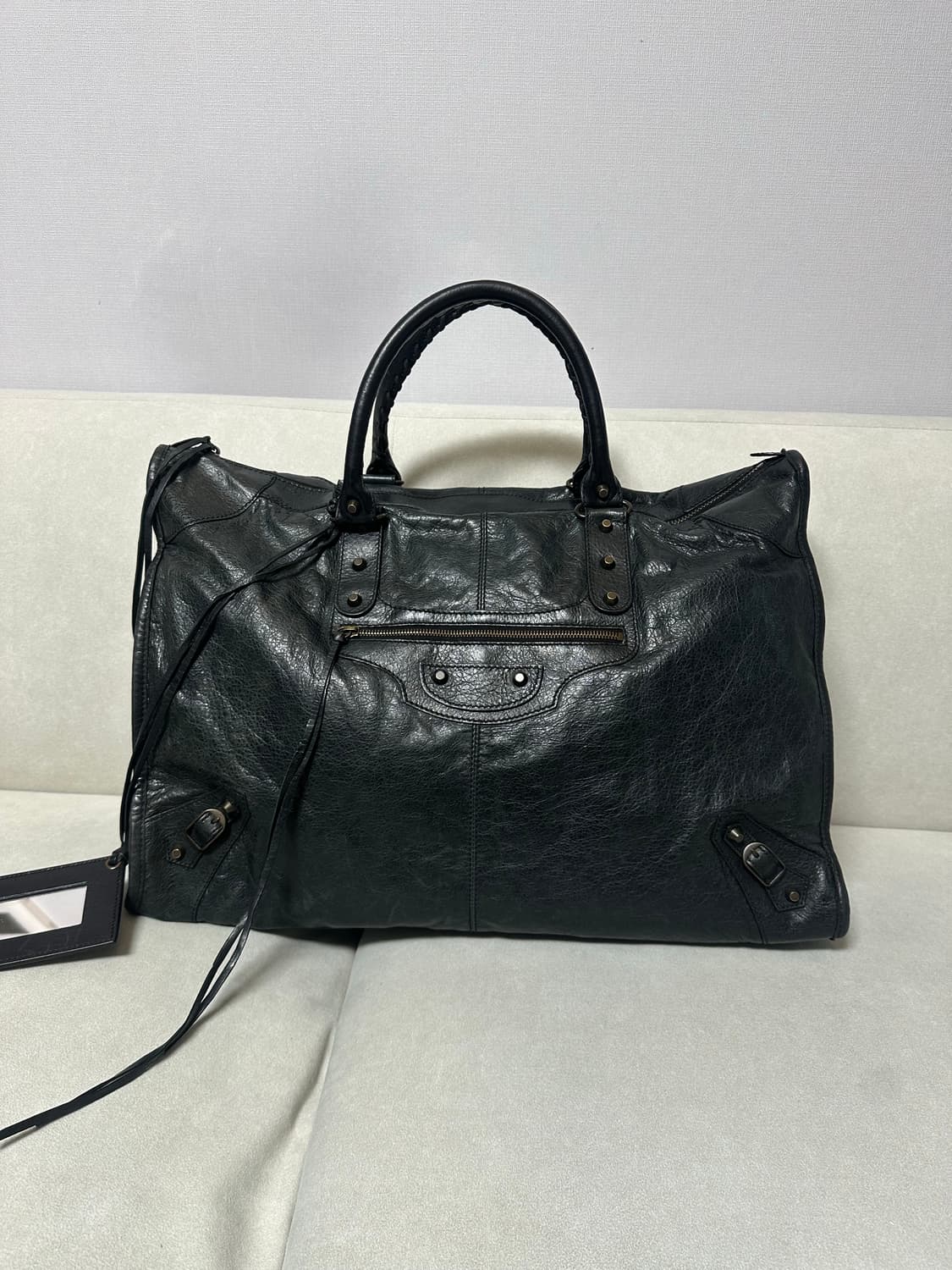 [A 정품] 발렌시아가 시티 모터백 위켄더 블랙 상품이미지7