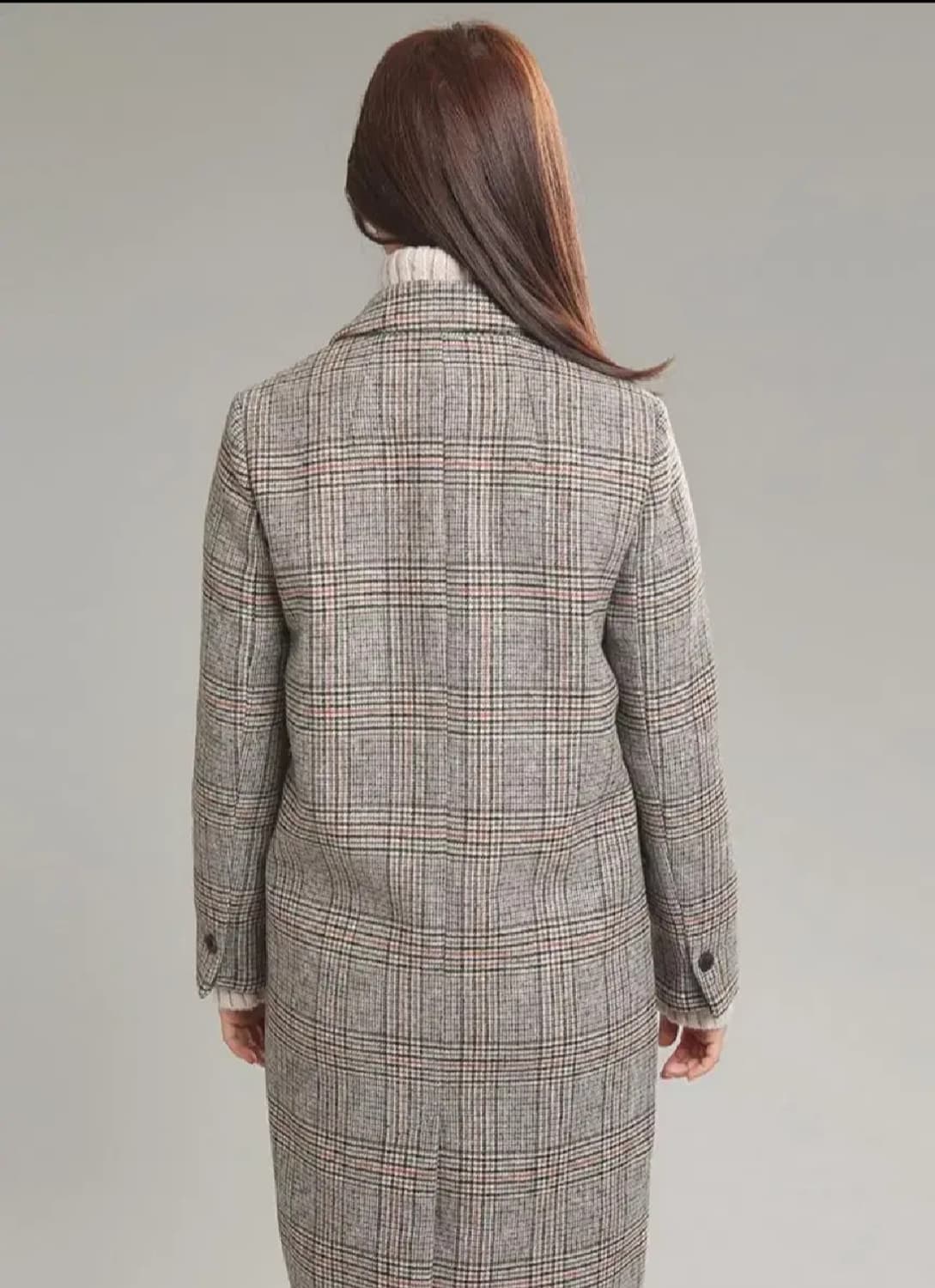 COS 감성 글렌체크 울혼방 롱코트 (로엠 메종드로엠)55~66 상품이미지3