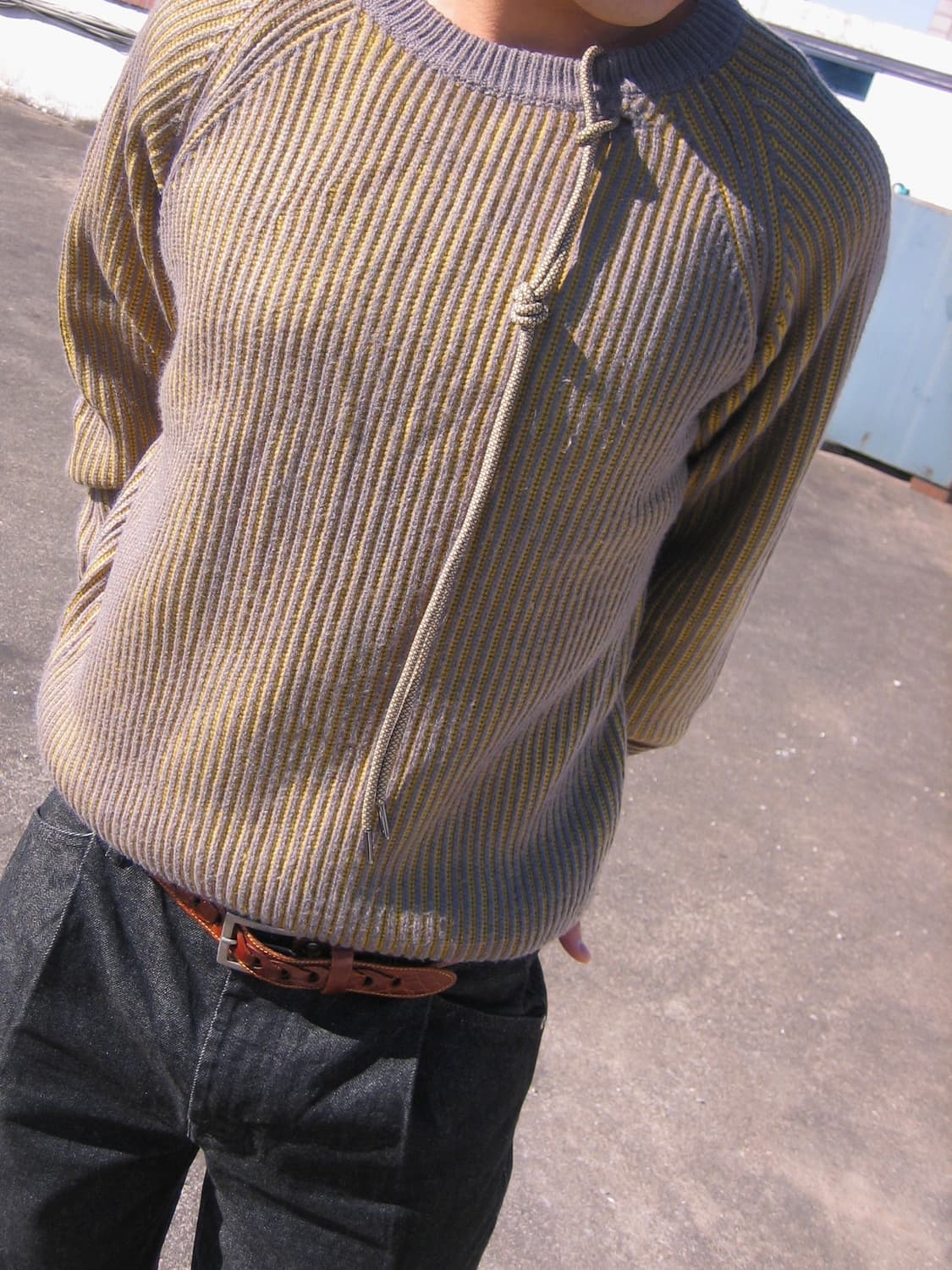 [vtg] stripe neck string knit   상품이미지7