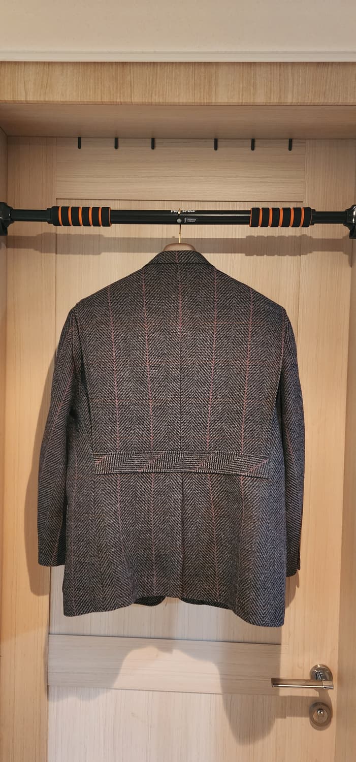 브라운 헤링본 트위드자켓 L 상품이미지2