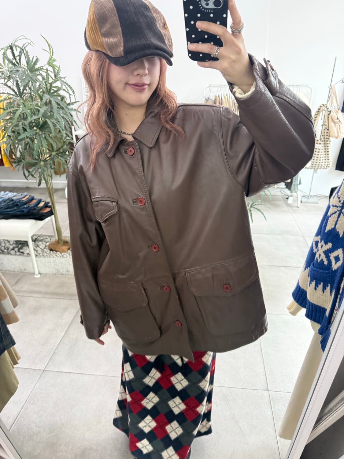 JPN 멘즈플랑드르 90‘s 오버핏 리얼레더 소가죽자켓 상품이미지1