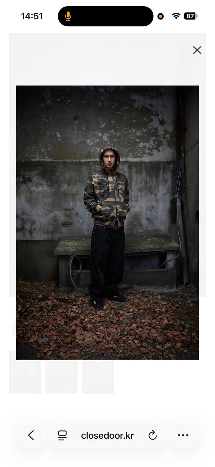 Closedoor ellipse hoodie zip camo 상품이미지2