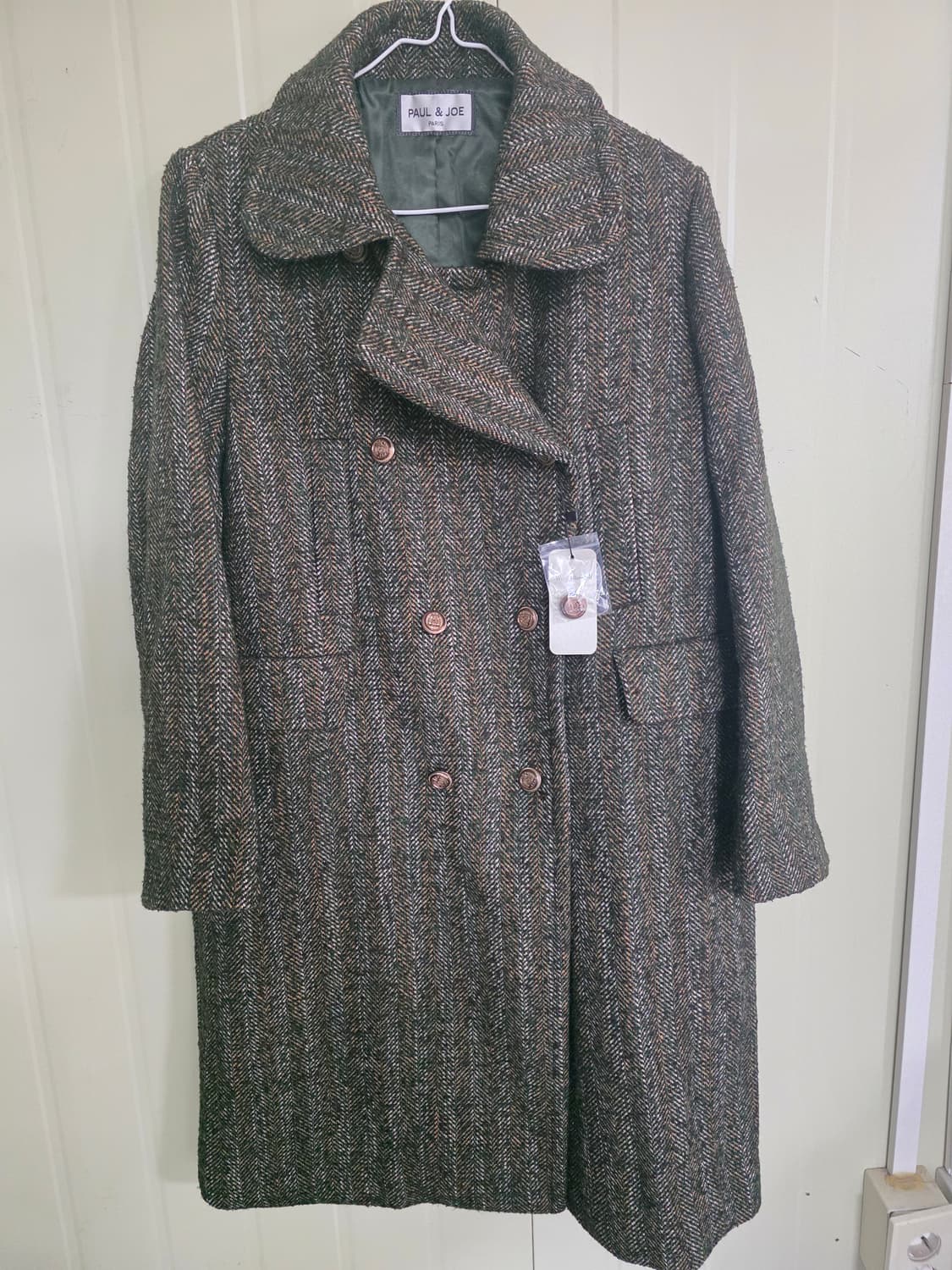 PAUL & JOE 헤링본 코트 105 새상품 상품이미지1